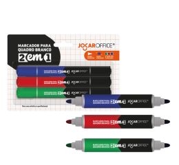 MARCADOR P/QUADRO BRANCO 2 EM 1 C/3 94140